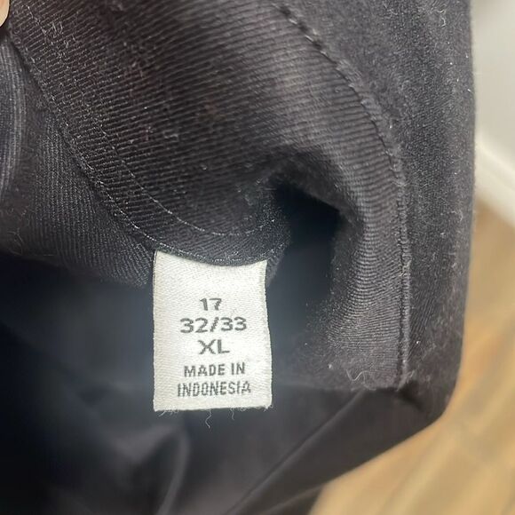 Calvin Klein Black Infinite Wrinkle Free Slim Fit Button Down Shirt XL 17 32/33 - Picture 5 of 7